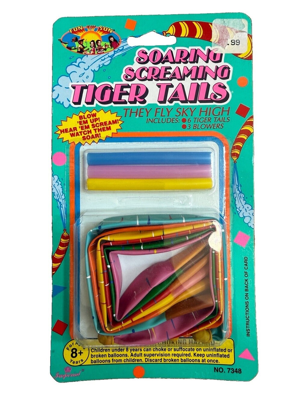Vintage 1997 Imperial Soaring Screaming Tiger Tails Toy New Old Stock In Box